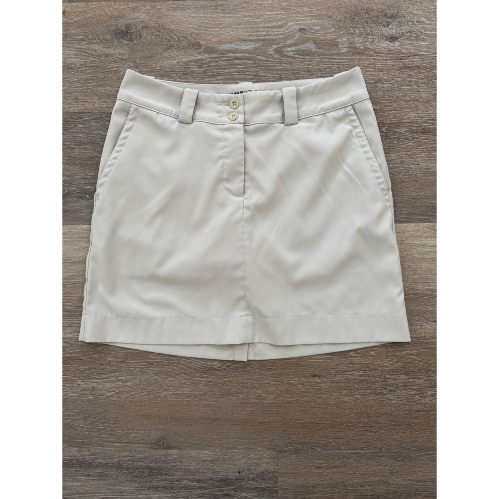 Nike Golf Tour Performance Dri-FIT Skort Tan Beige Athletic Skirt Sz 2